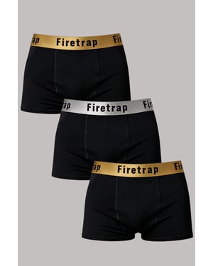 Multi 3 Pack Cotton Stretch Boxers With Logo Waistband